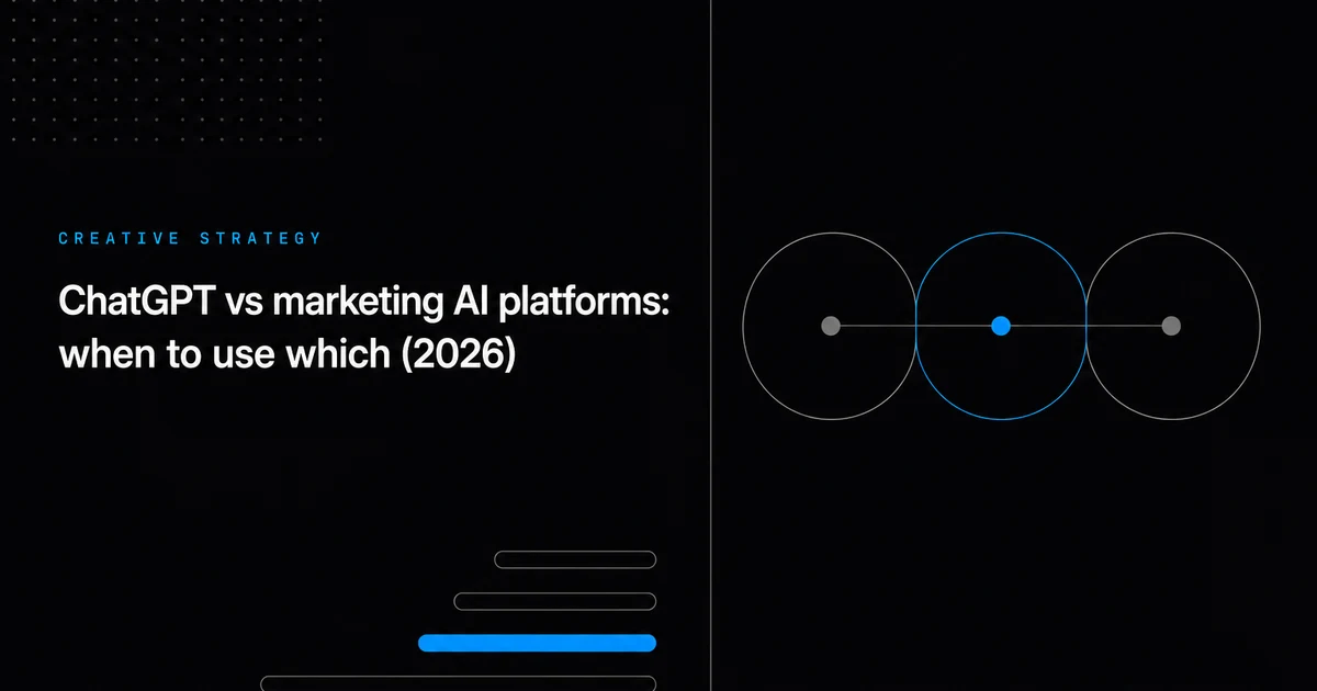 ChatGPT vs marketing AI platforms: when to use which (2026)
