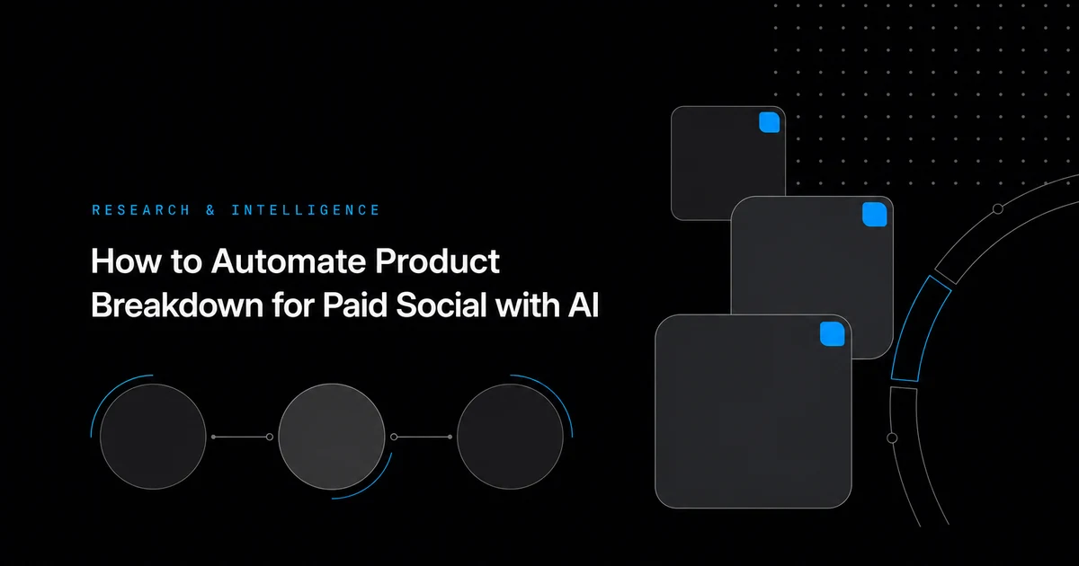 How to Automate Product Breakdown for Paid Social with AI
