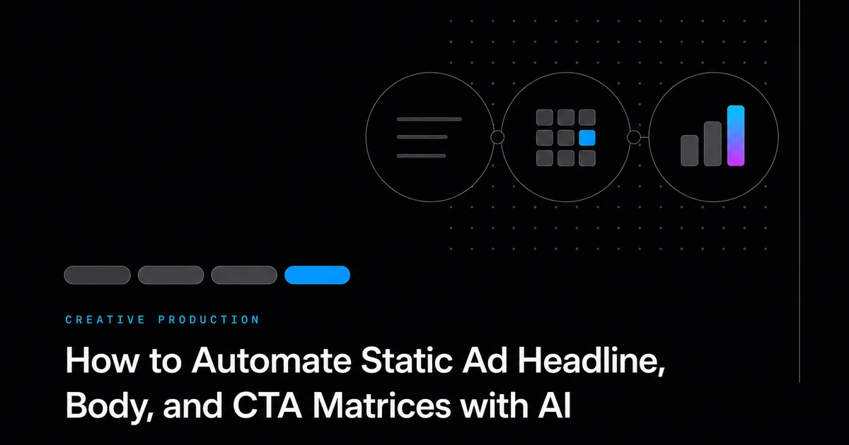 How to Automate Static Ad Headline, Body, and CTA Matrices with AI