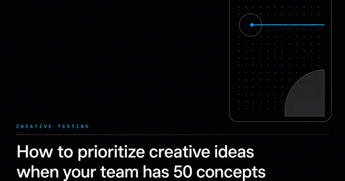 How to prioritize creative ideas when your team has 50 concepts